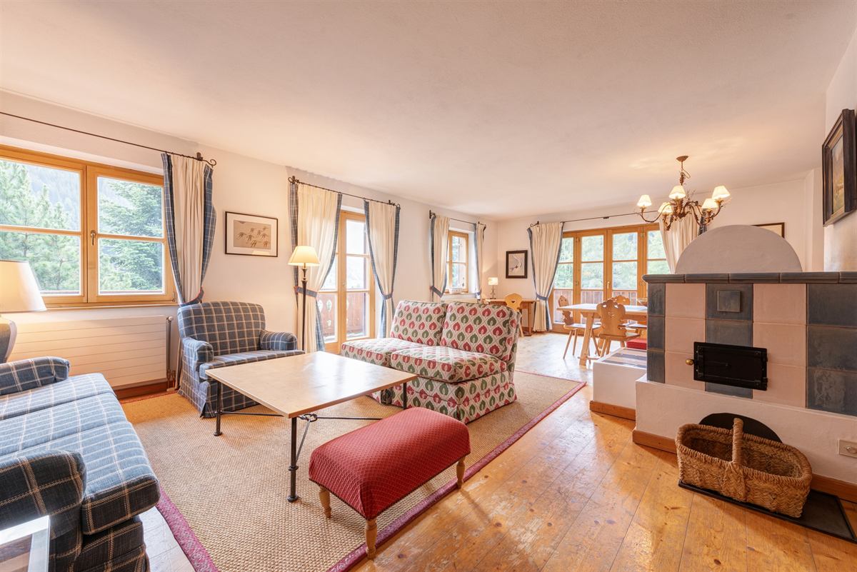 Chalet Windegg – living room of apartment 1